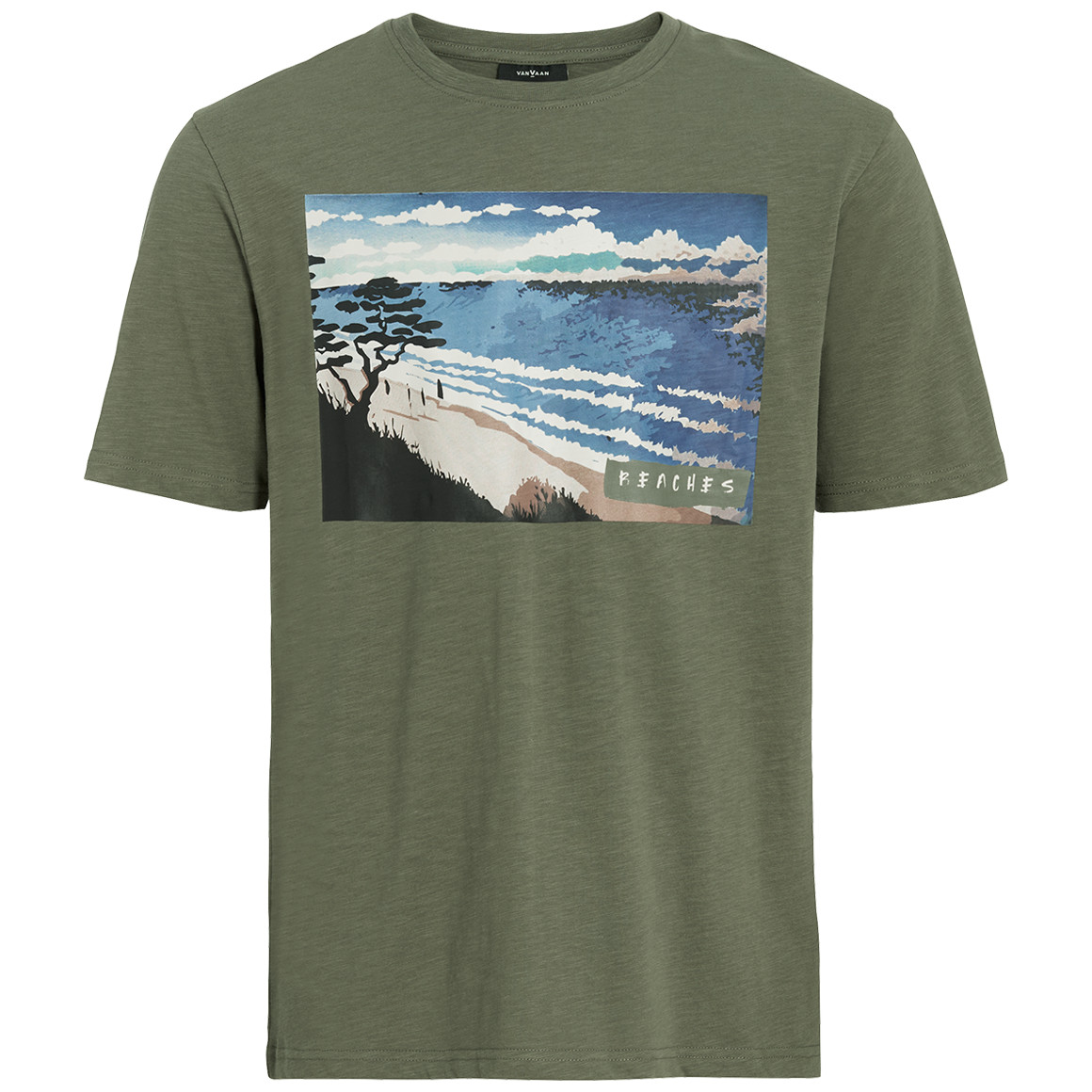 Heren-T-shirt met grote print