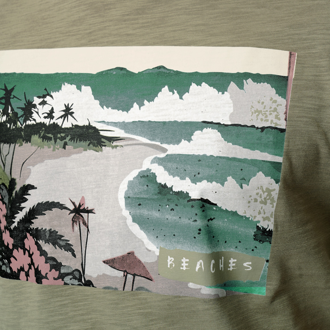 Heren-T-shirt met grote print