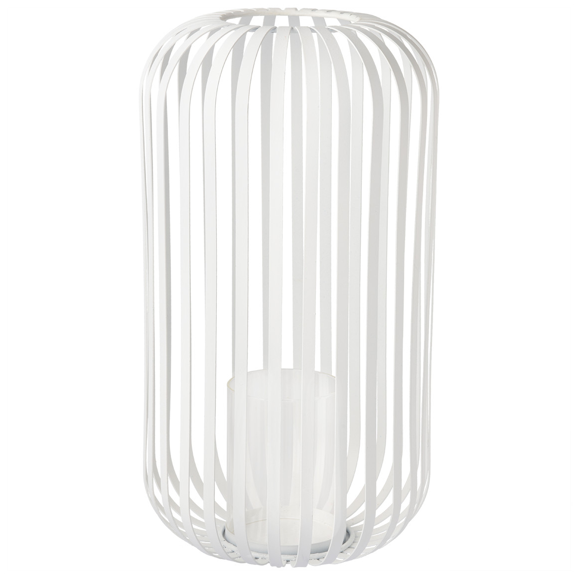 Großes Windlicht aus Metall