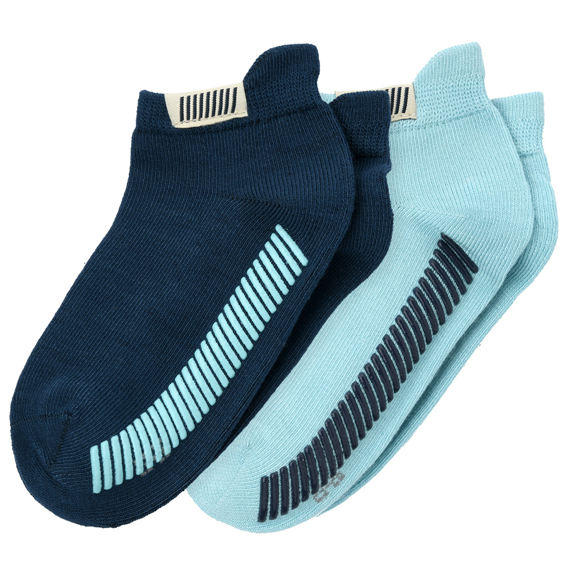 2 Paar Jungen Sneaker-Socken mit ABS-Sohle