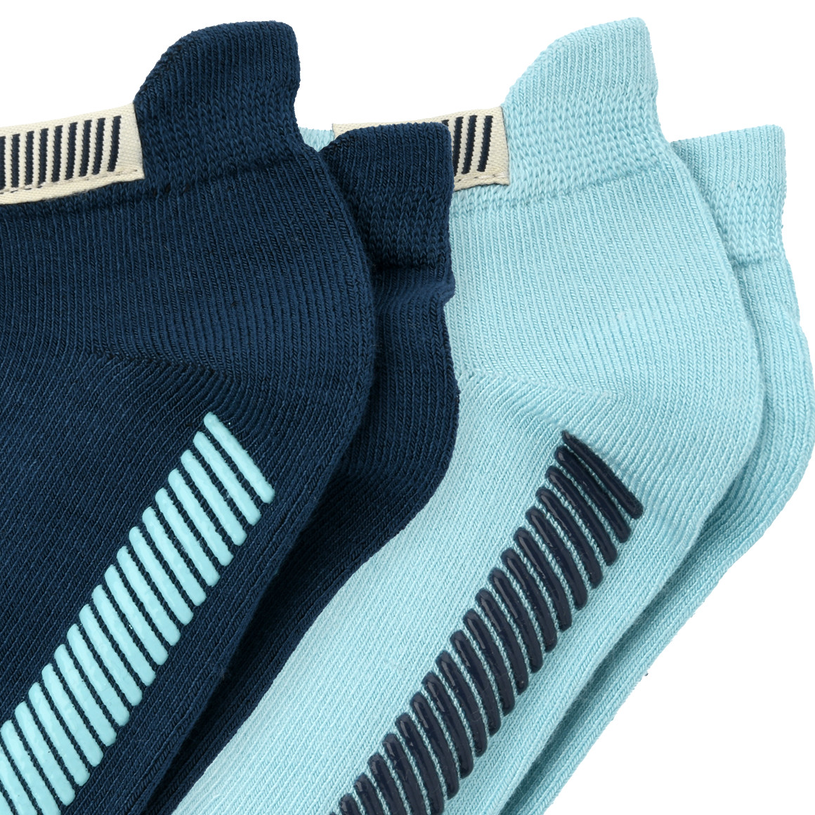 2 Paar Jungen Sneaker-Socken mit ABS-Sohle
