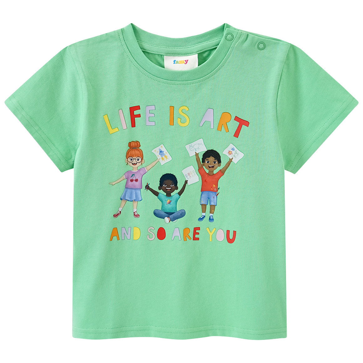 Baby T-Shirt mit Message-Print