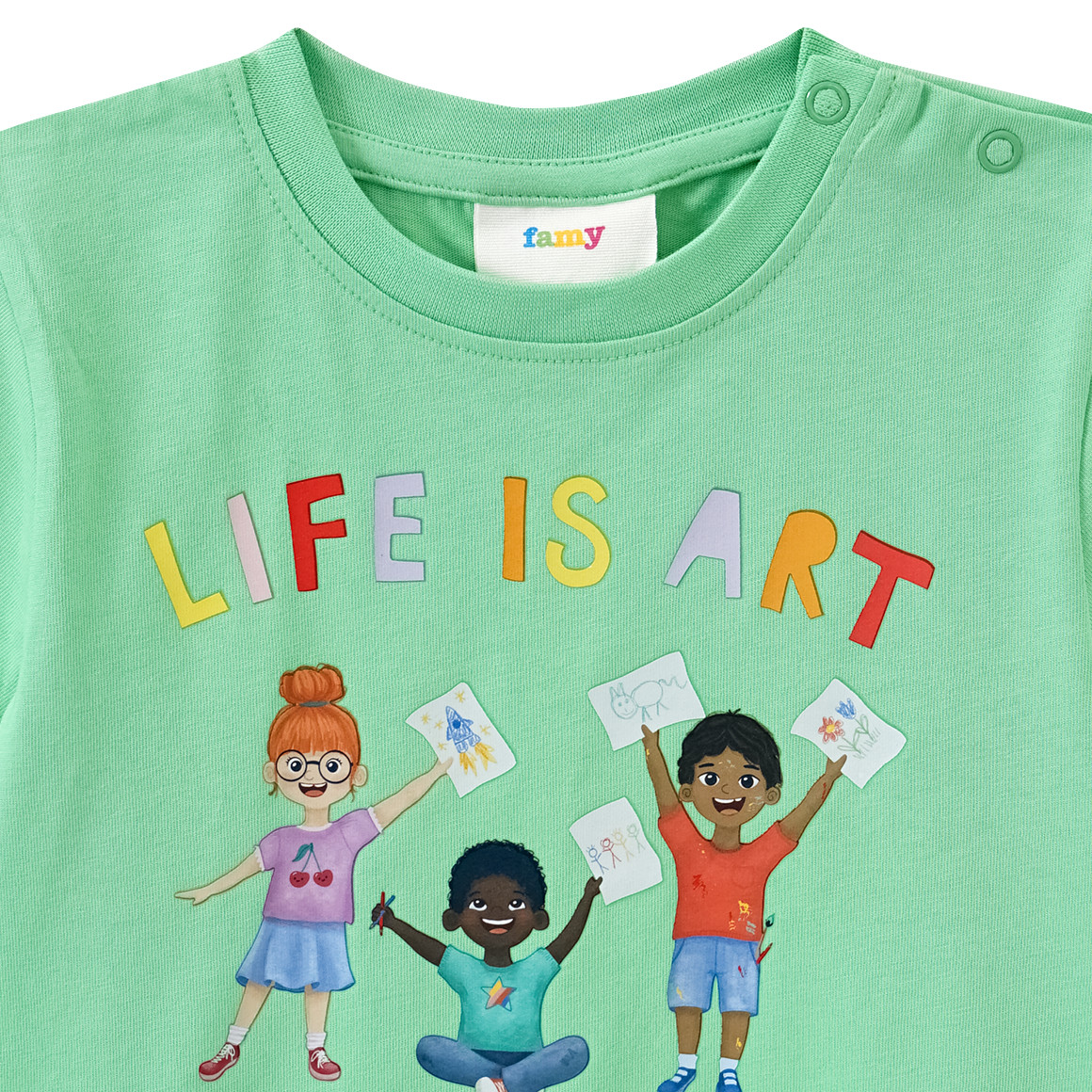 Baby T-Shirt mit Message-Print