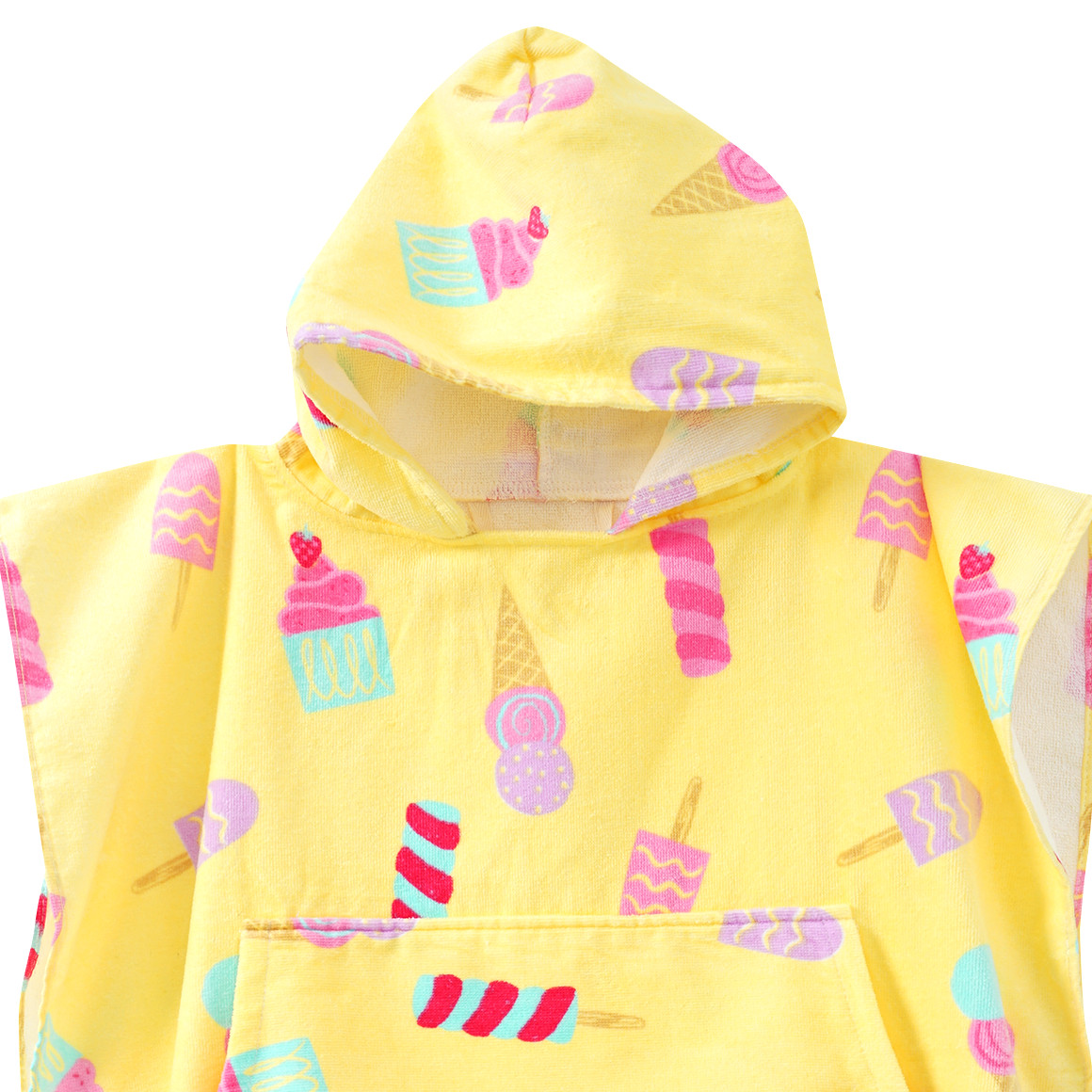 Kinder Badeponcho mit Allover-Print