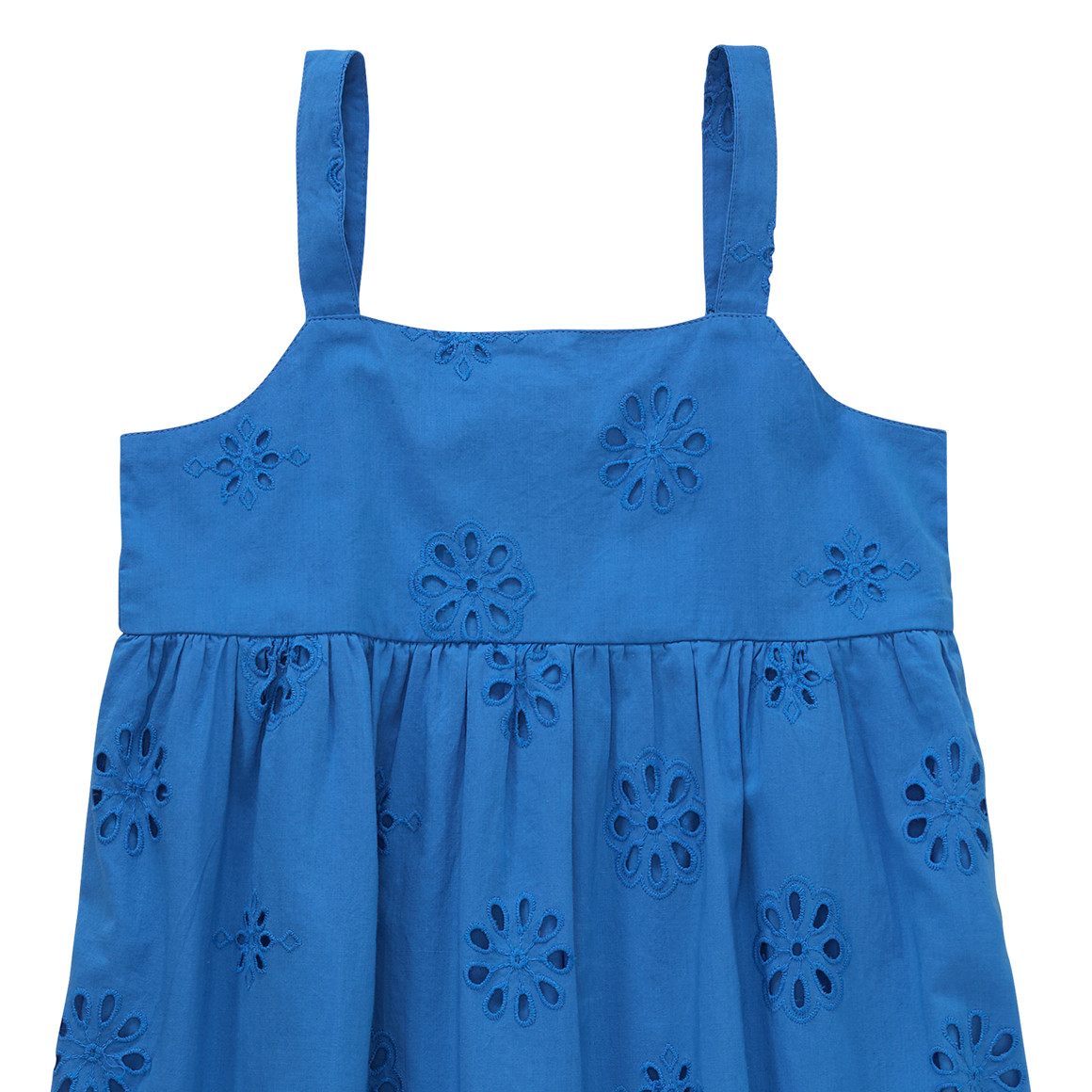 Mädchen Kleid mit Lochstickerei