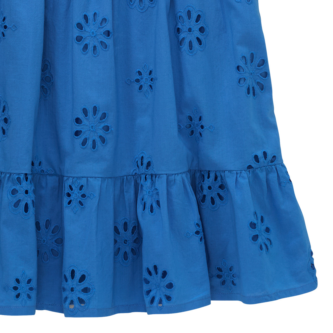Mädchen Kleid mit Lochstickerei