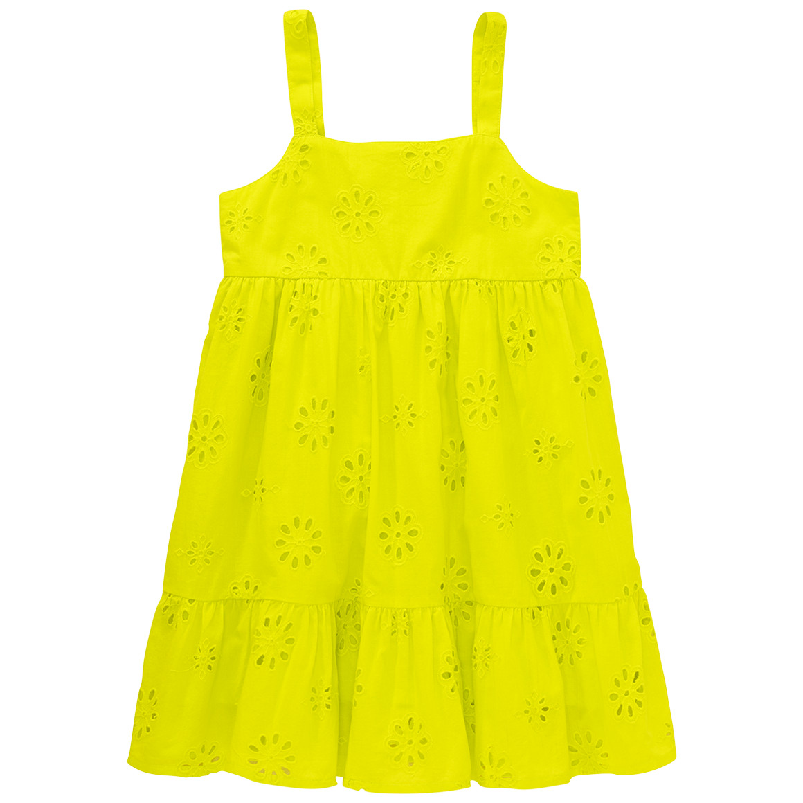 Mädchen Kleid mit Lochstickerei