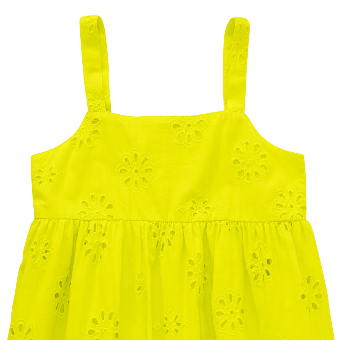 Mädchen Kleid mit Lochstickerei