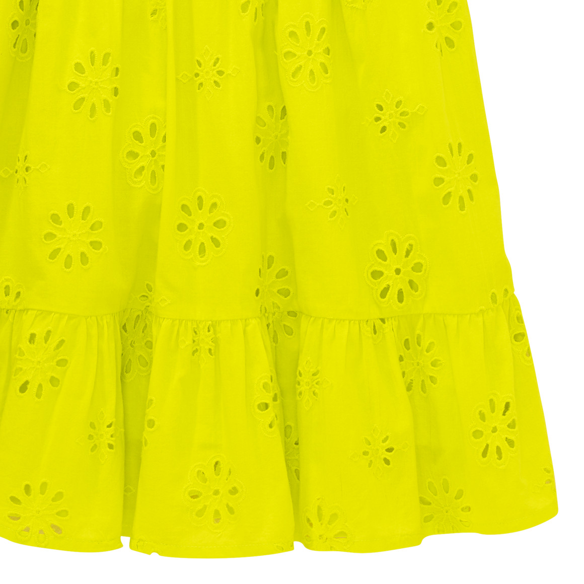 Mädchen Kleid mit Lochstickerei