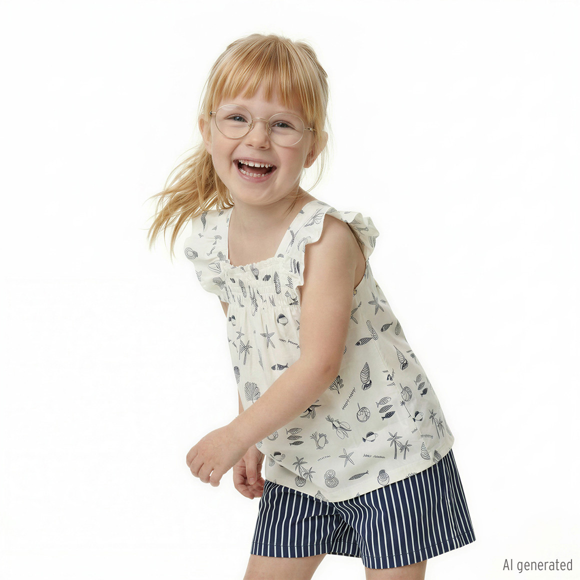 Mädchen Bluse mit Allover-Print