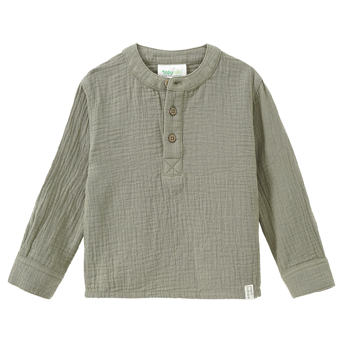 Baby Musselin-Hemd mit Stehkragen