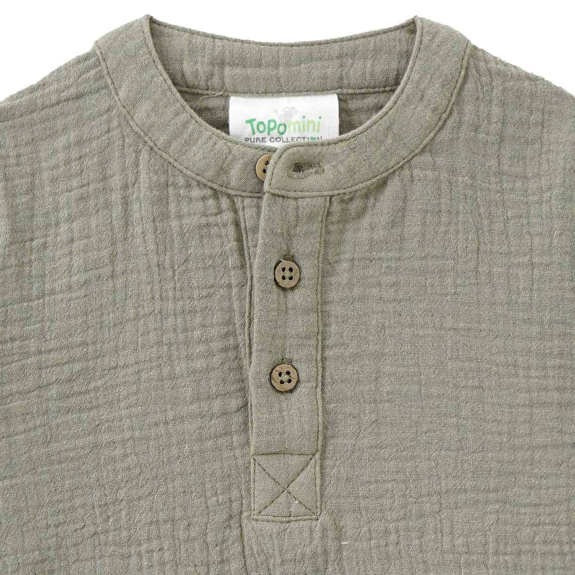 Baby Musselin-Hemd mit Stehkragen