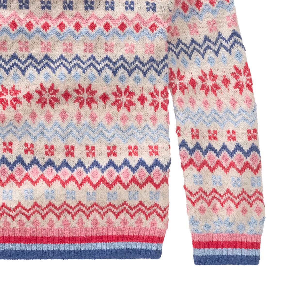Gebreide kindertrui met kleurrijk patroon
