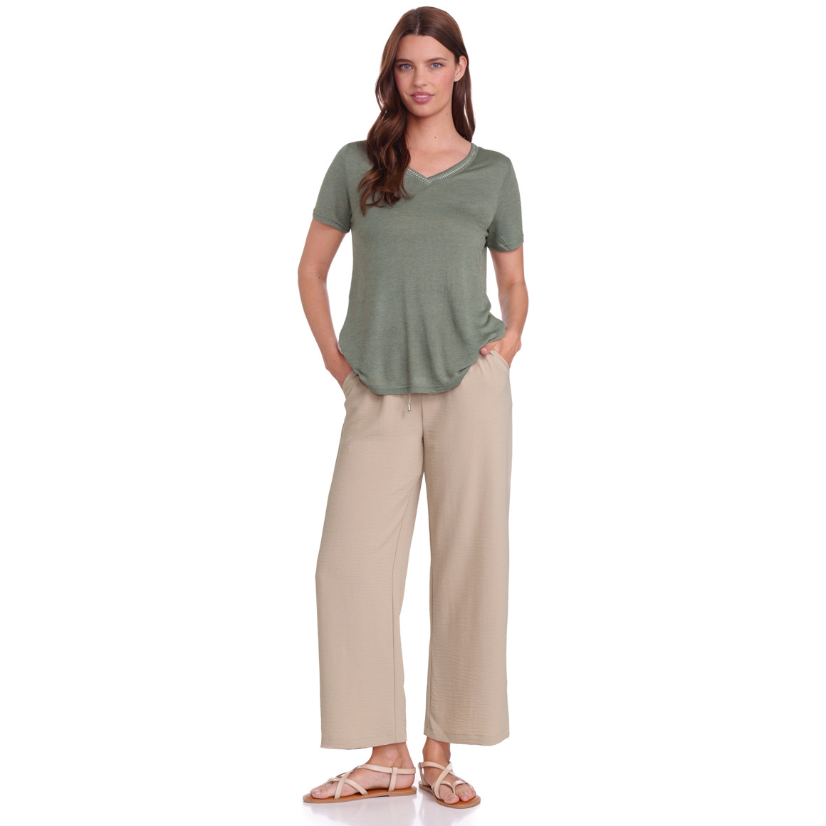 Damen T-Shirt mit Effektgarn