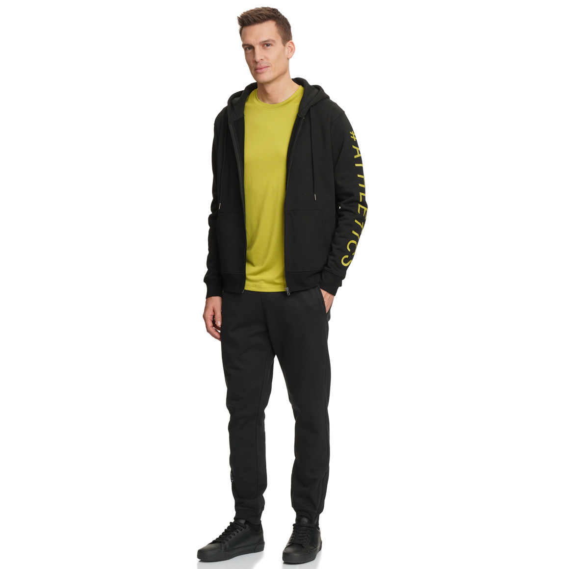 Herren Sport-Sweatjacke mit Kapuze