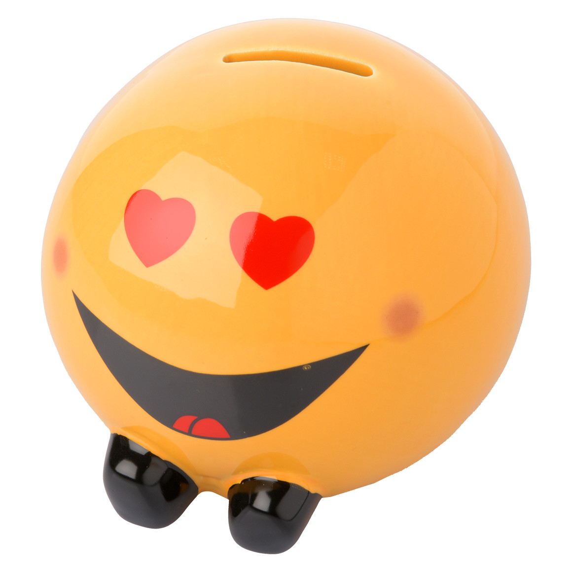 Spaarpot in de vorm van een emoji