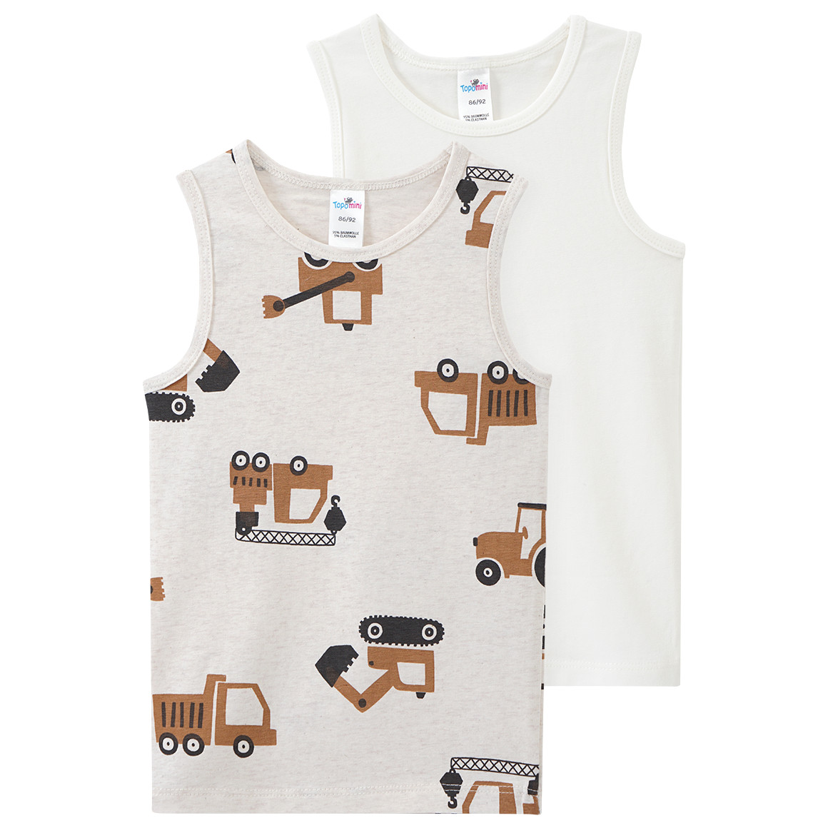 2 Baby Unterhemden, creme / hellbeige, Gr. 110/116, Babykleidung, Ernsting's family
