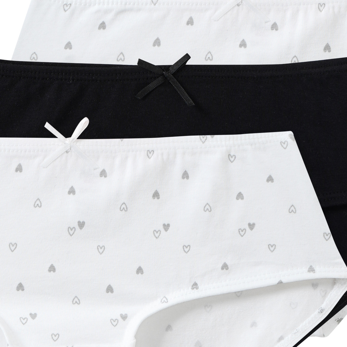 3 Mädchen Slips mit Bio-Baumwolle