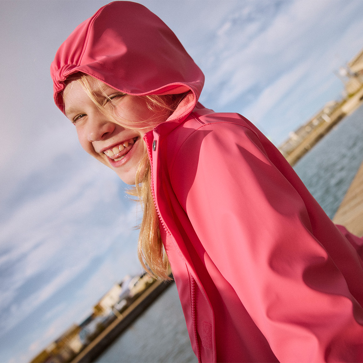 Mädchen Regenjacke mit Beschichtung