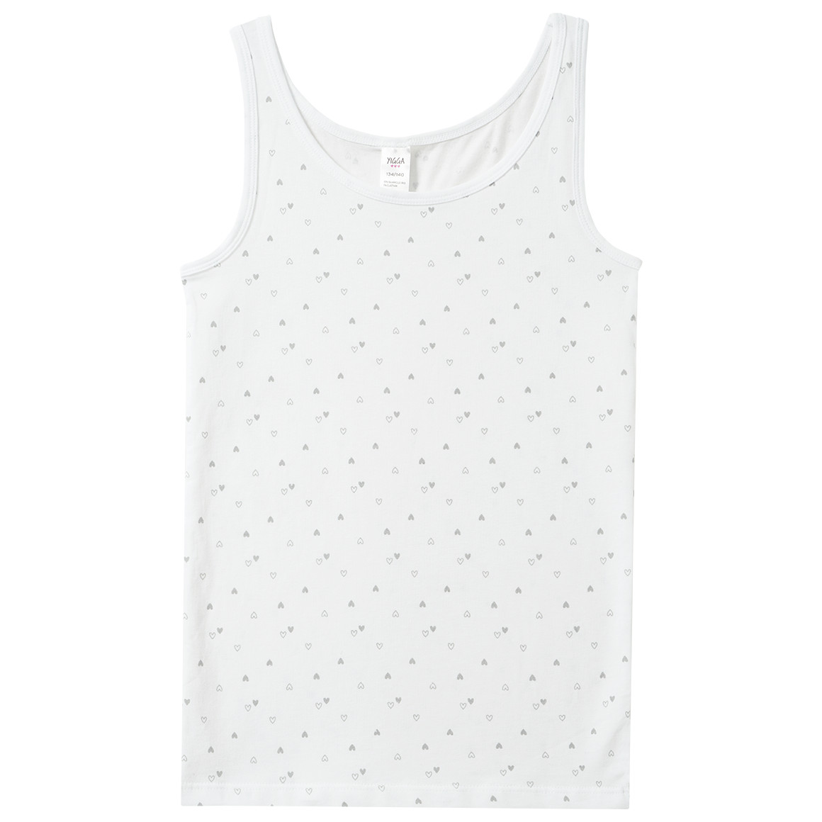 2 Mädchen Unterhemden unifarben