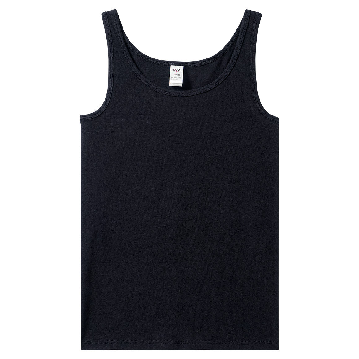 2 Mädchen Unterhemden unifarben