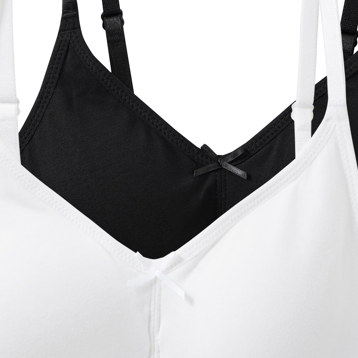 2 Mädchen Soft-Bustiers mit wattierten Cups