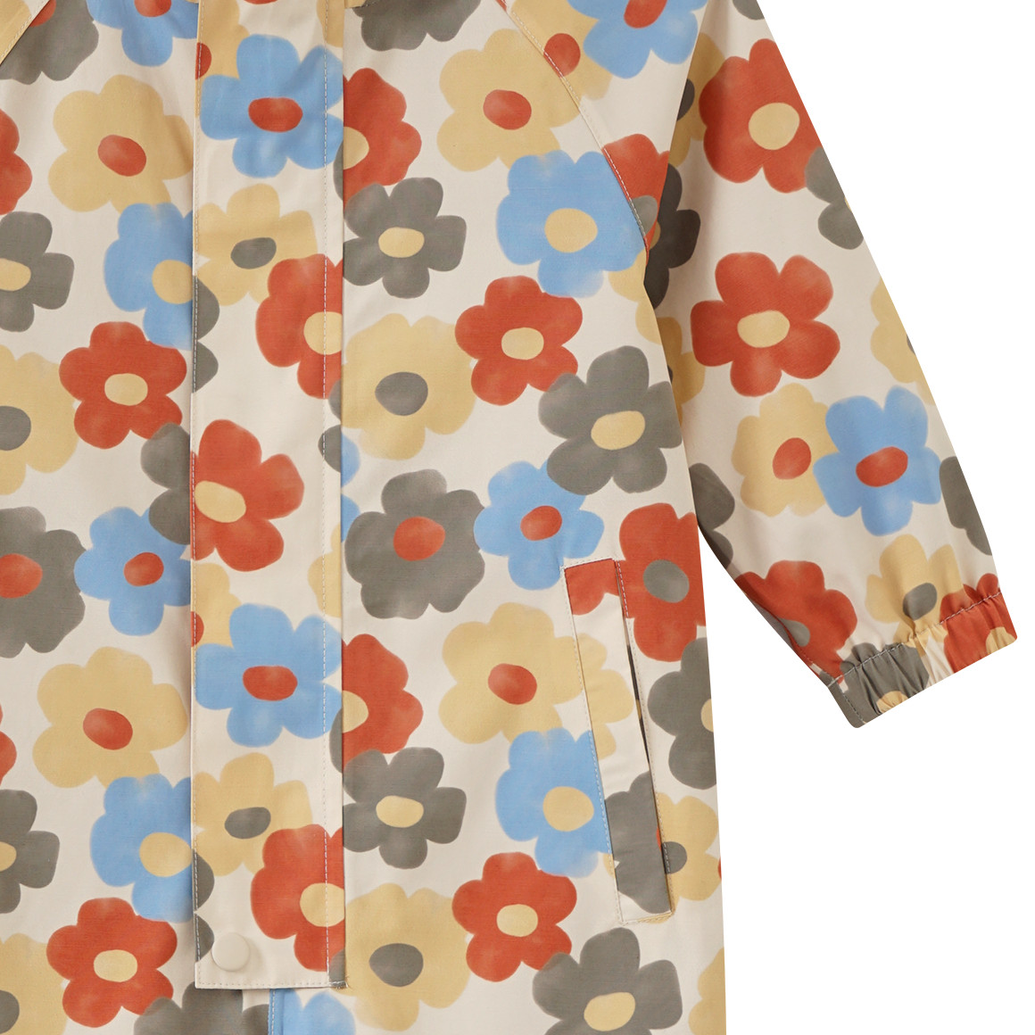 Baby regenpak met bloemen