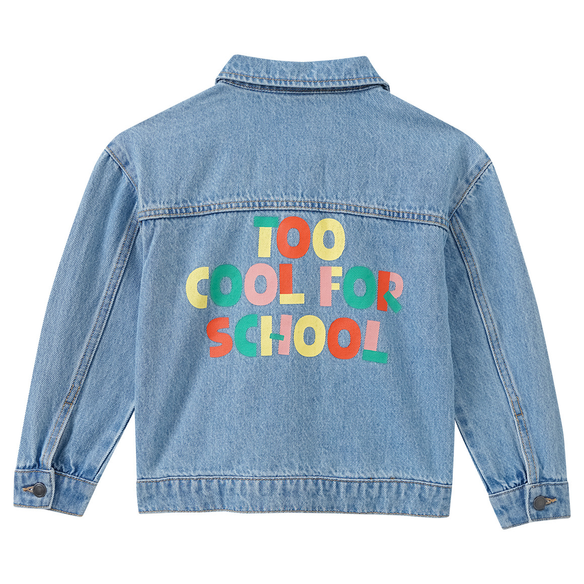 Kinder Jeansjacke mit Buchstaben-Applikation