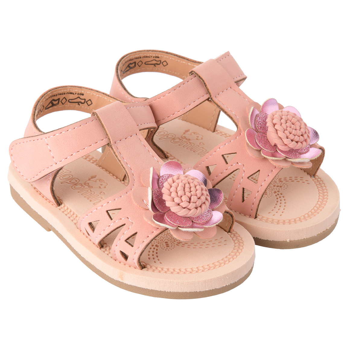 Baby Sandalen mit Blumen-Applikation