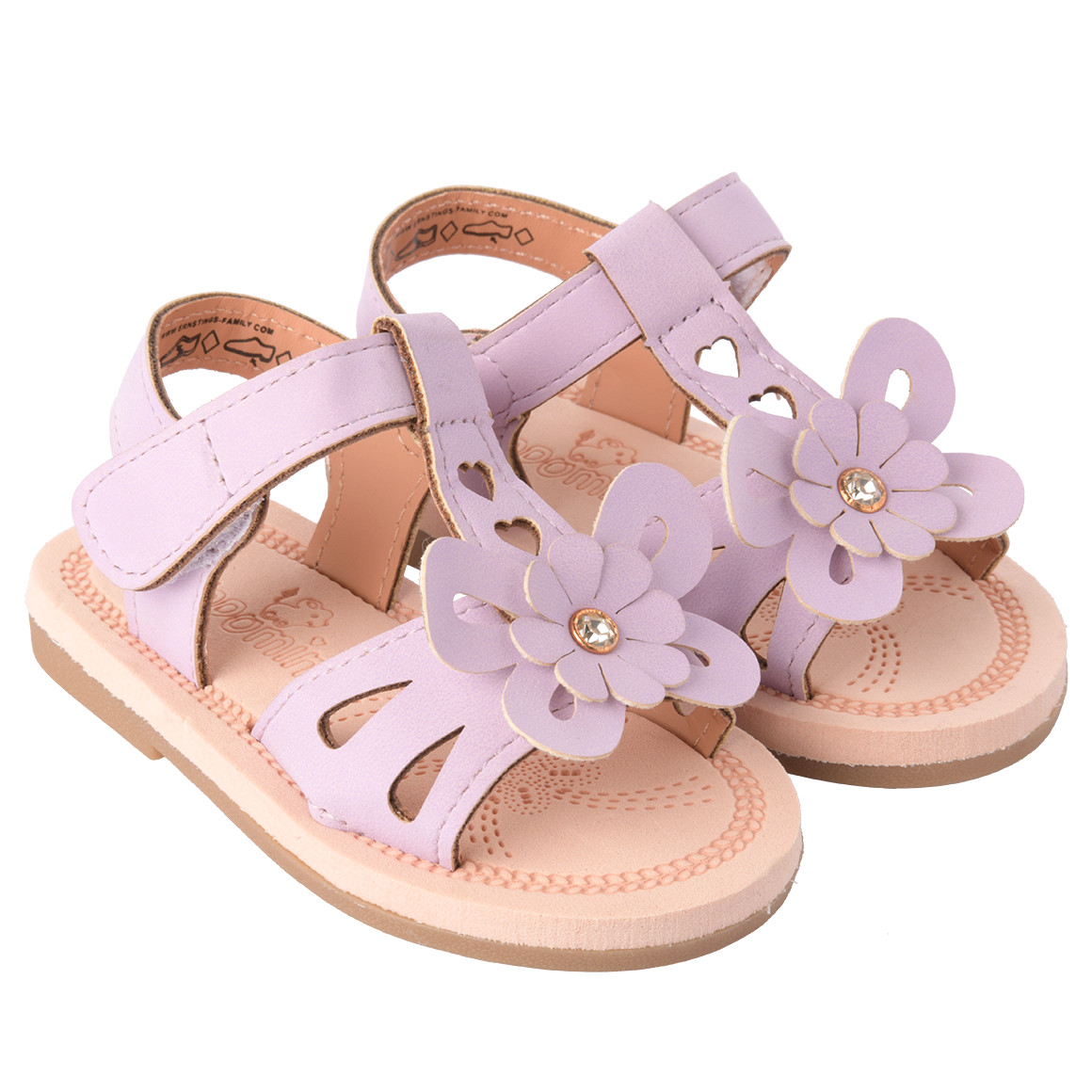 Baby Sandalen mit Blumen-Applikation