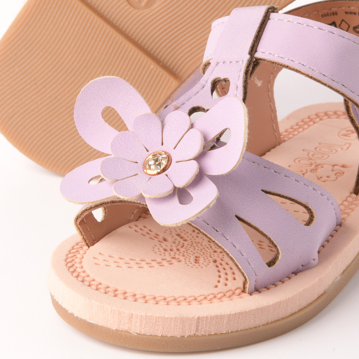 Baby Sandalen mit Blumen-Applikation