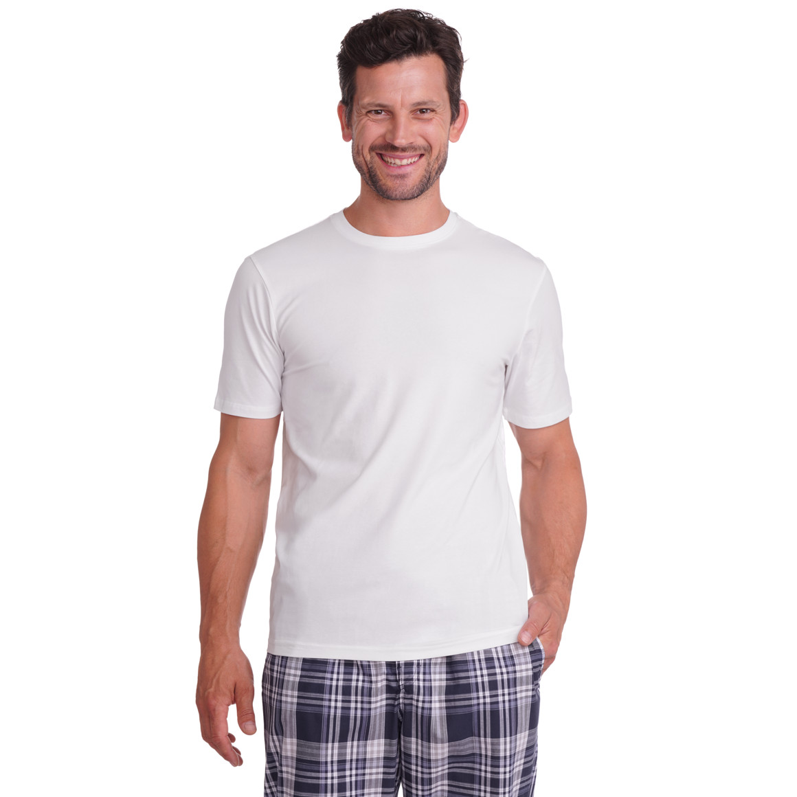 2 Heren T-Shirts met ronde halslijn