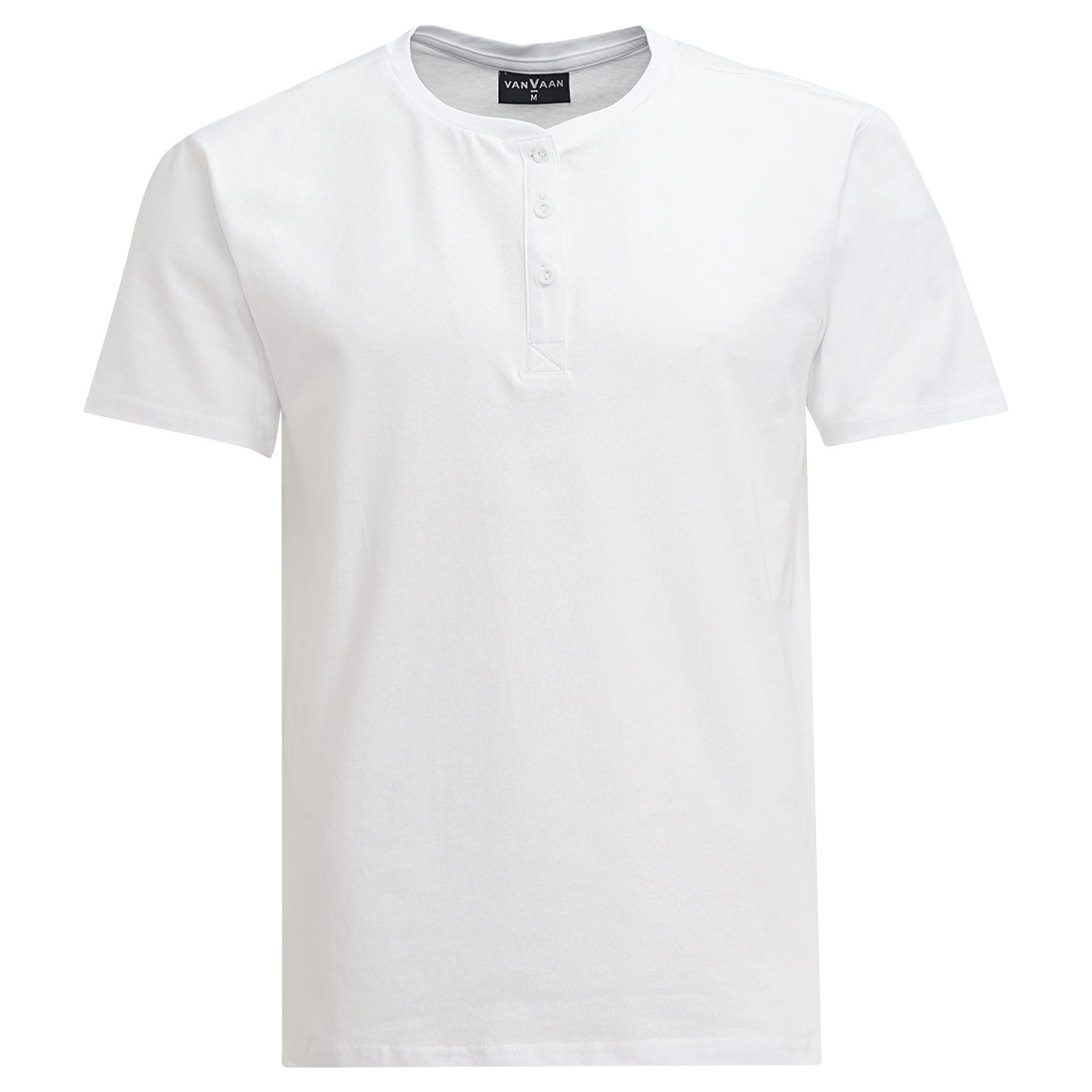 Herren T-Shirt mit Serafino-Ausschnitt 