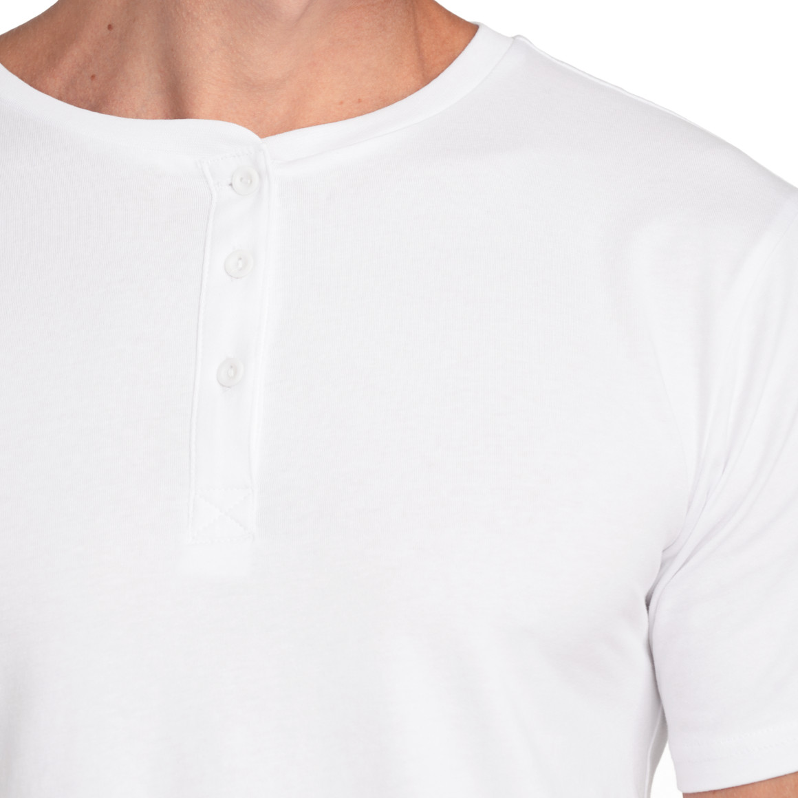 Herren T-Shirt mit Serafino-Ausschnitt 