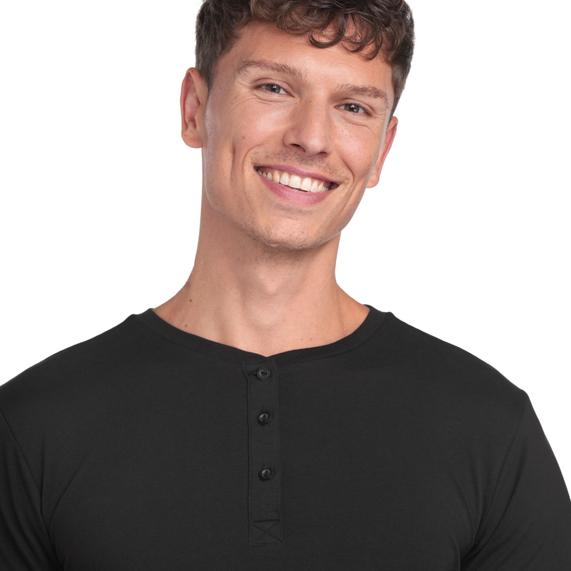 Herren T-Shirt mit Serafino-Ausschnitt 