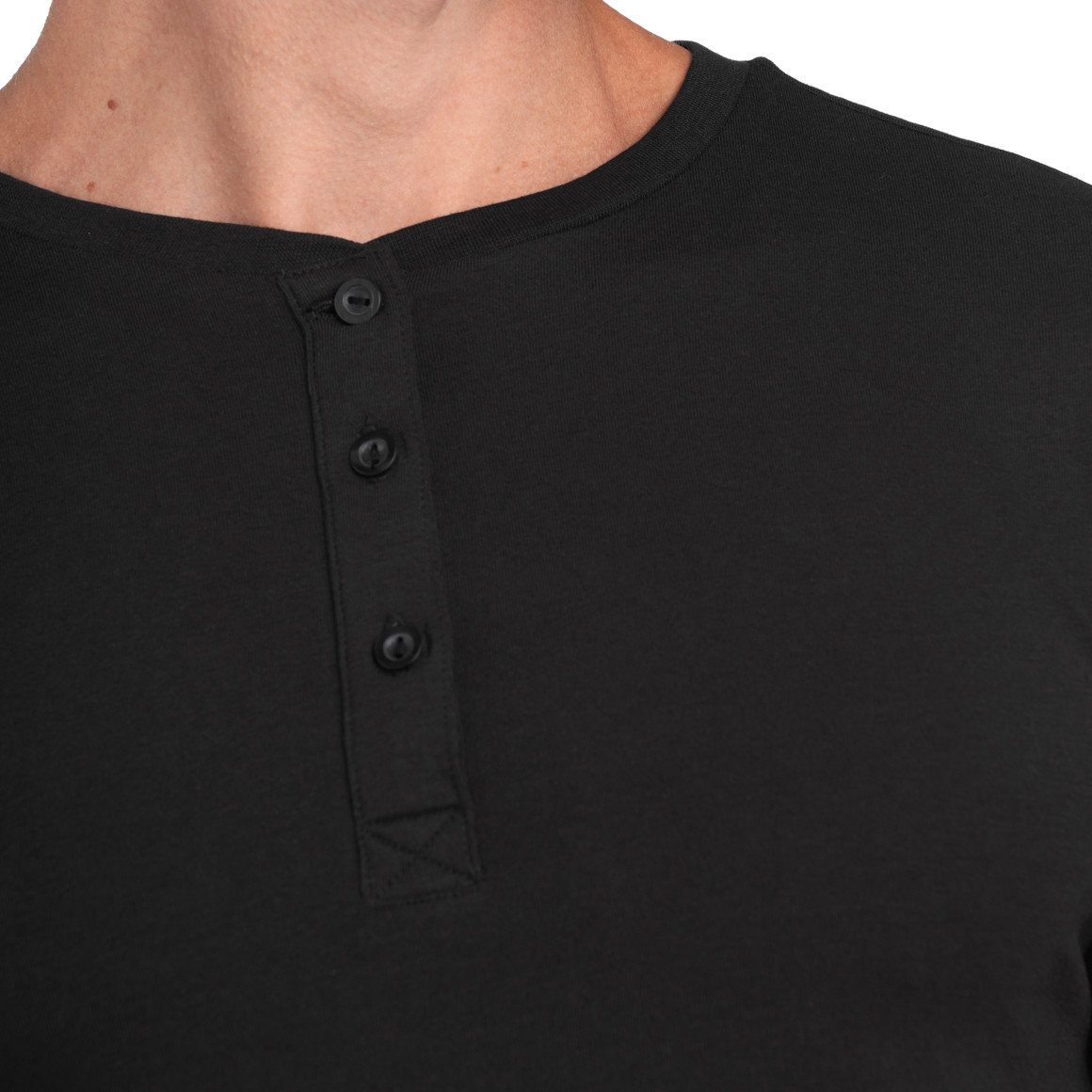 Herren T-Shirt mit Serafino-Ausschnitt 