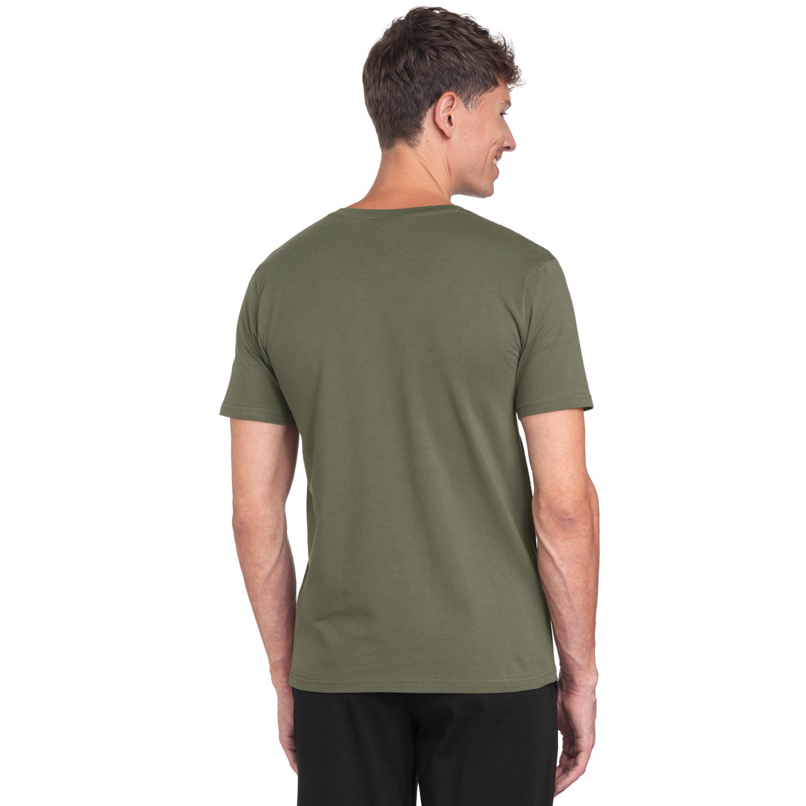 Herren T-Shirt mit Serafino-Ausschnitt