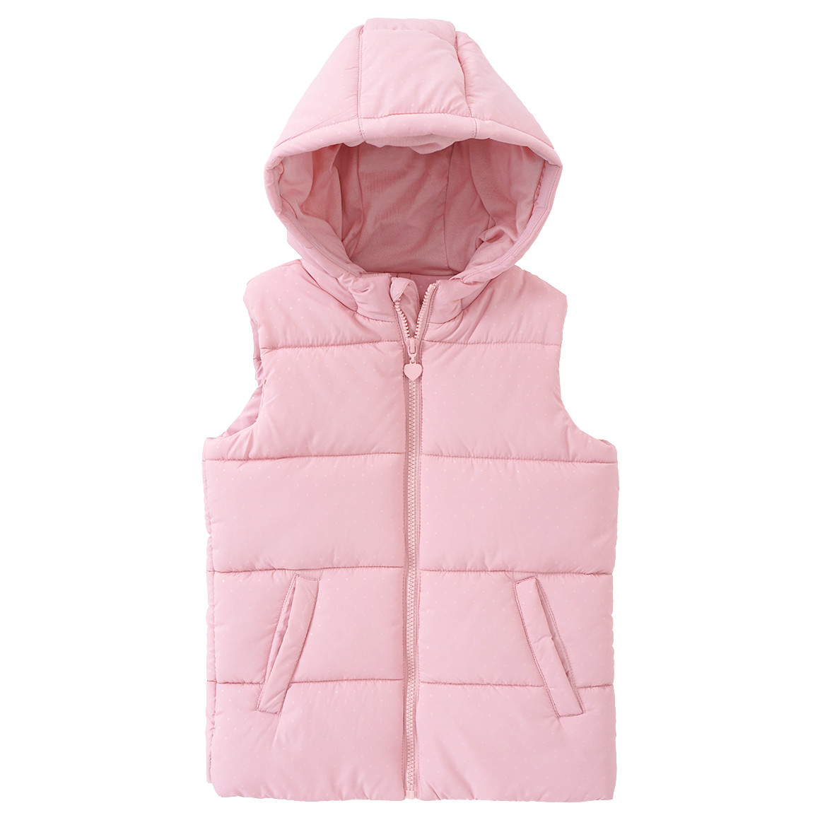 Meisjes doorgestikte bodywarmer met capuchon