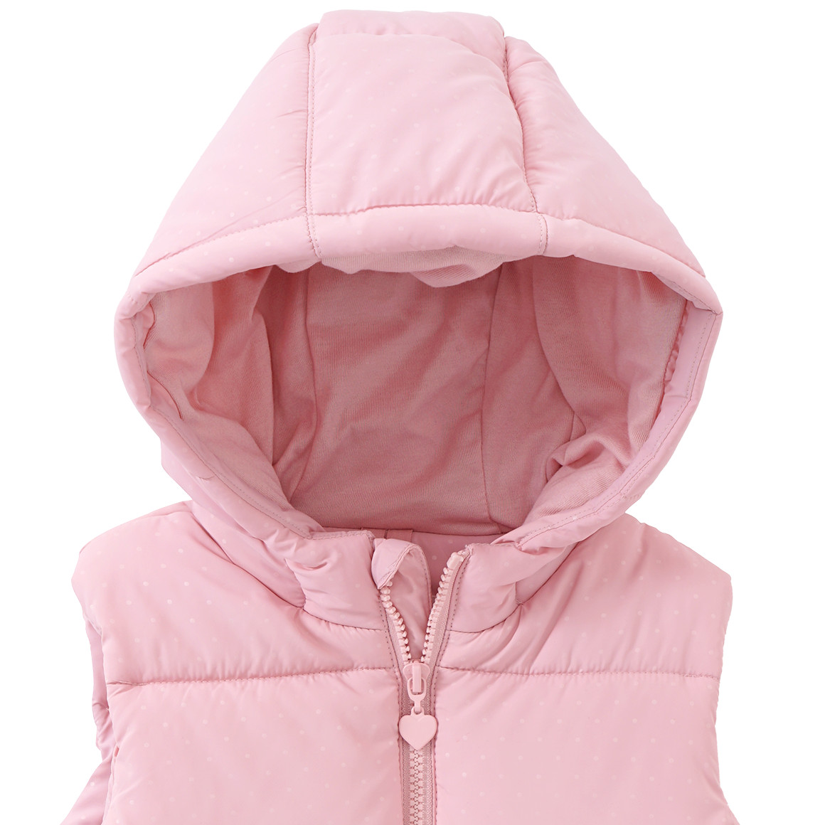 Meisjes doorgestikte bodywarmer met capuchon