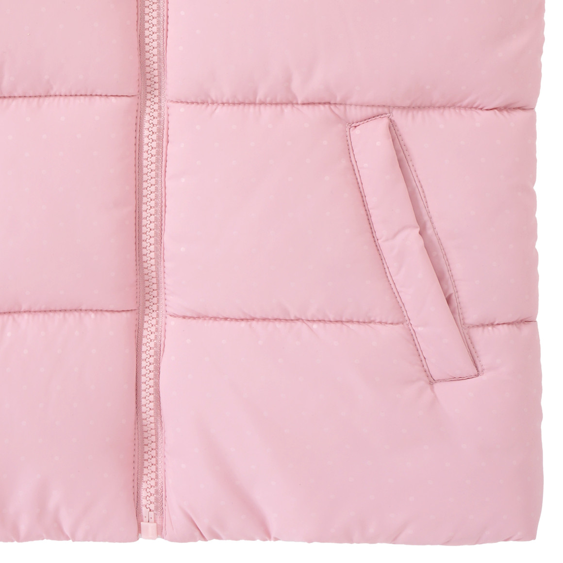 Meisjes doorgestikte bodywarmer met capuchon