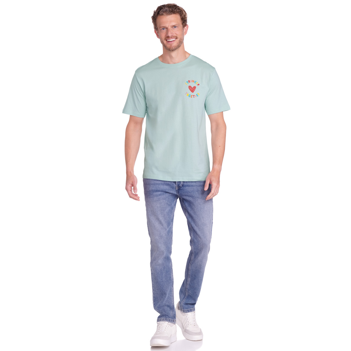 Heren T-shirt met tekstprint