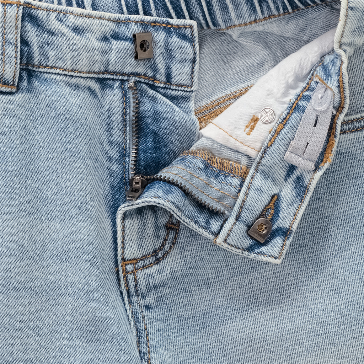 Jungen Straight-Jeans mit verstellbarem Bund