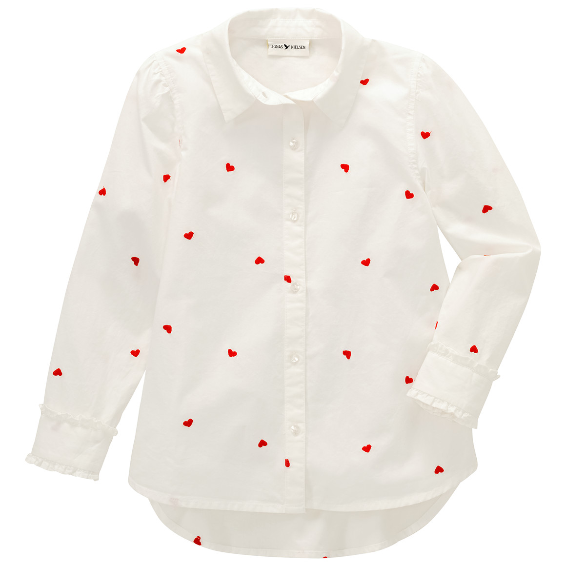 Mädchen Bluse mit Herz-Allover