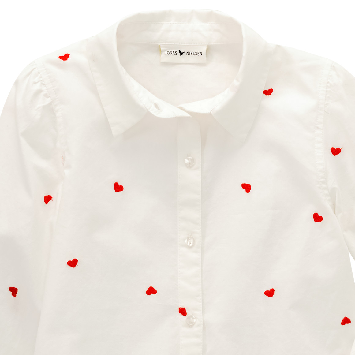 Mädchen Bluse mit Herz-Allover