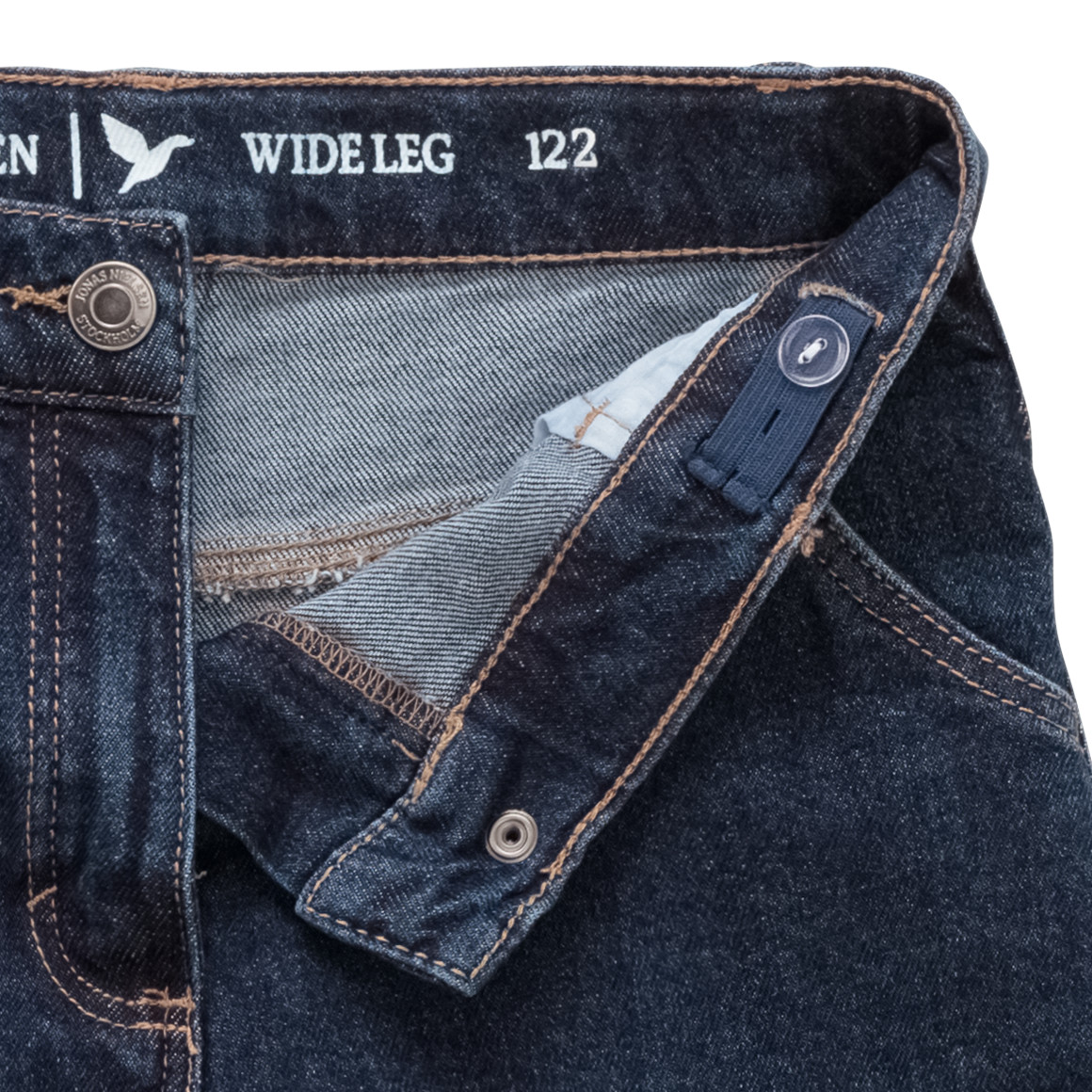 Mädchen Wide-leg Jeans mit verstellbarem Bund