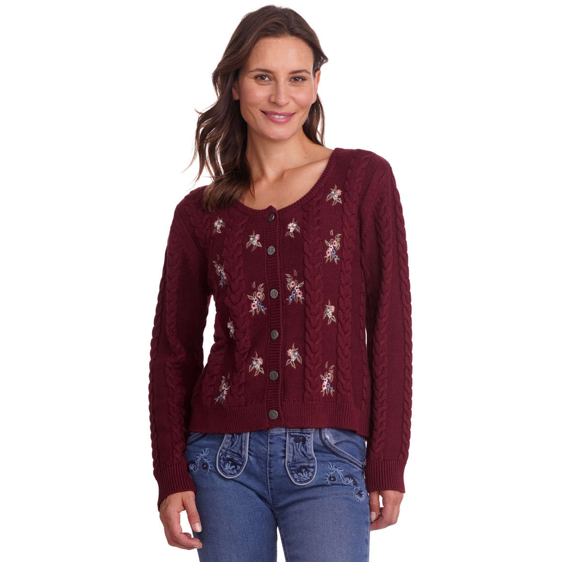 Damen Strickjacke mit Stickereien