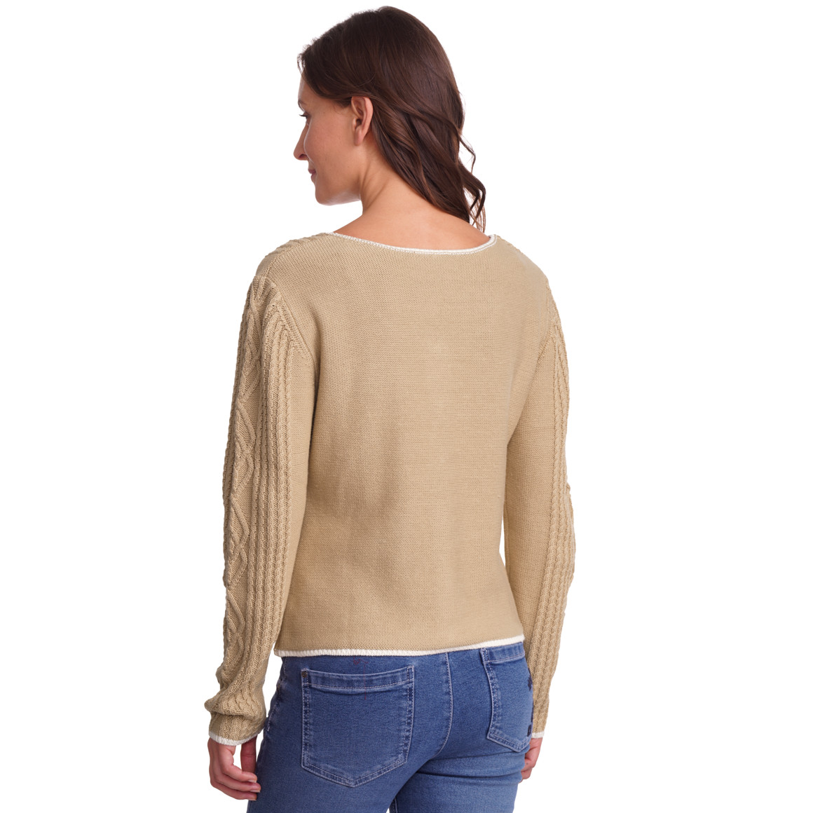 Damen Strickjacke in Flecht-Struktur