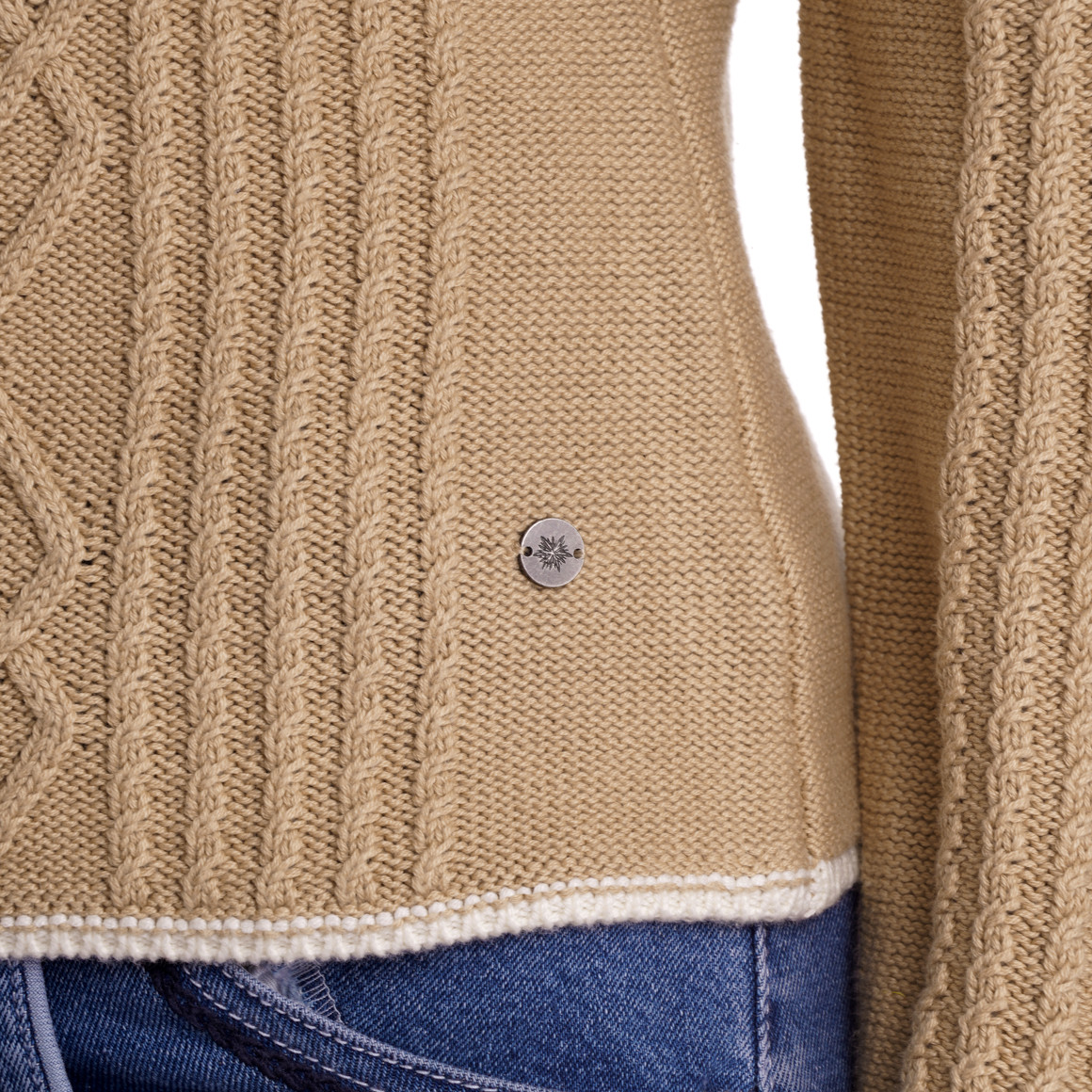 Damen Strickjacke in Flecht-Struktur