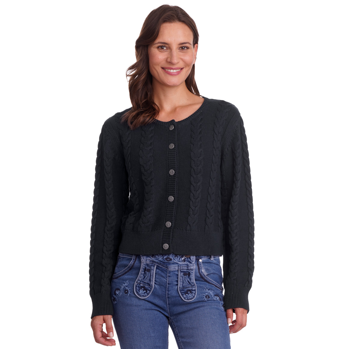 Dames vest met vlechtpatroon