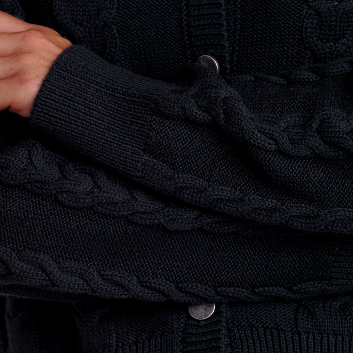 Dames vest met vlechtpatroon